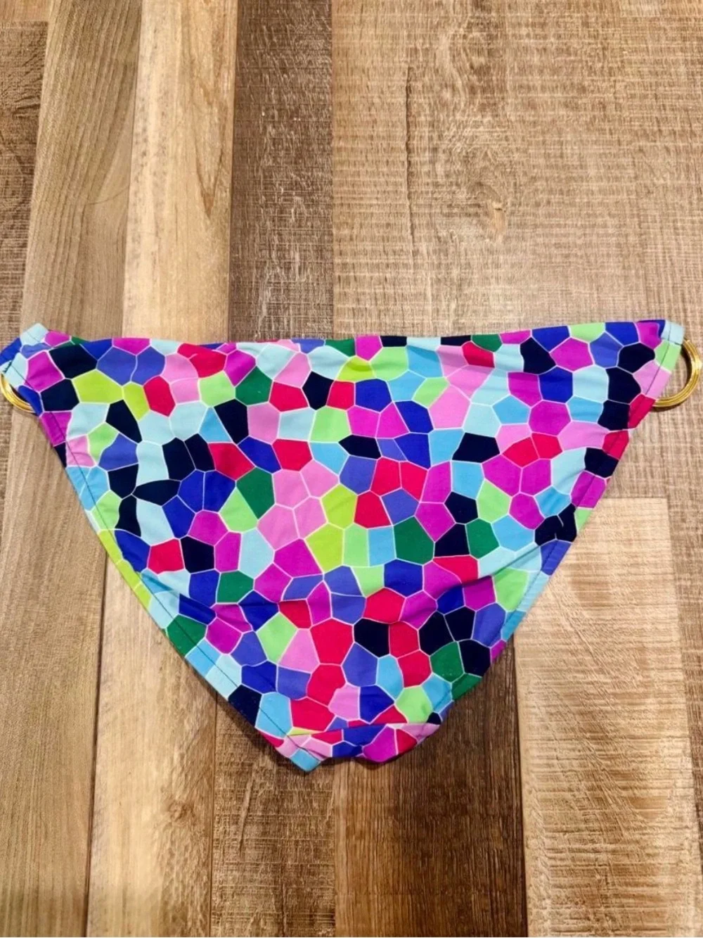 Colorful Mosaic Bikini Bottoms - Pink Accents